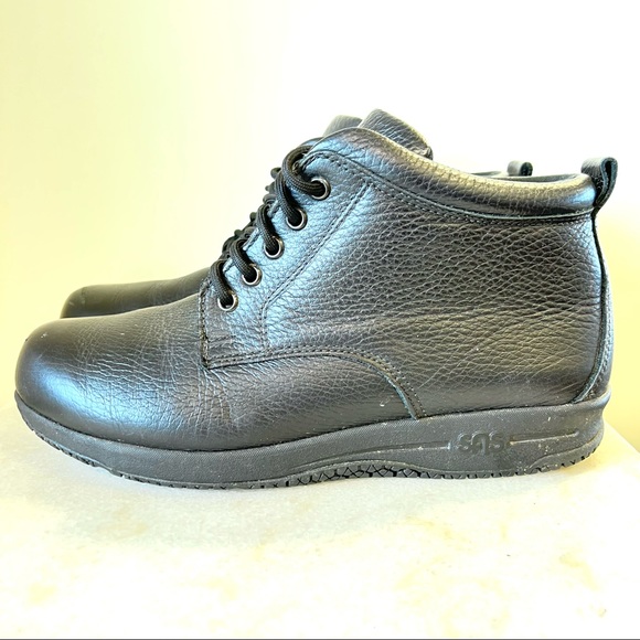 SAS Alpine Non Slip Lace Up Black Leather Boot - Picture 5 of 9